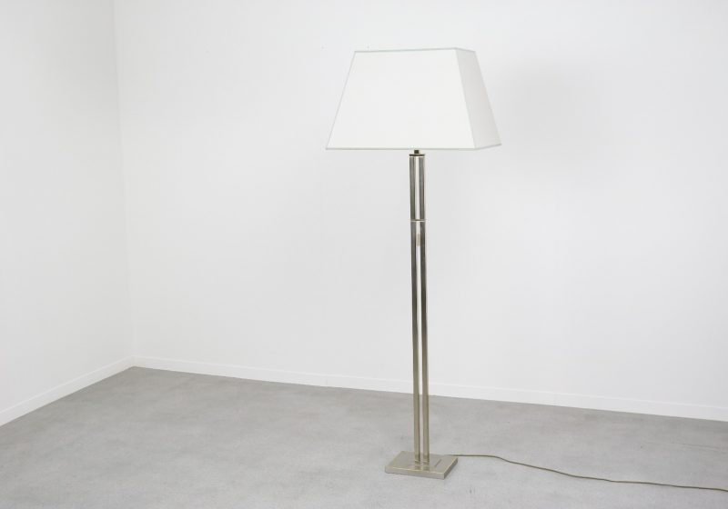 JJS Switzerland - Hollywood regency floor lamp 1980s - Willy Rizzo style Mid century brass floor light 1