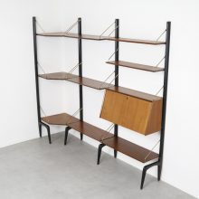 Louis van Teeffelen - Wébé mid century Dutch design free standing wall unit - Vintage Nederlands design wandmeubel wandsysteem 13