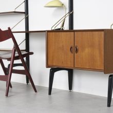 Louis van Teeffelen for Wébé mid century Dutch design free standing wall unit - Vintage Nederlands design wandmeubel wandsysteem 3