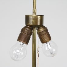 Mid century Danish brass teak floor lamp 1960s - Vintage Deens design messing teak vloerlamp 7