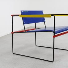 Mid century Dutch design Prototype lounge chair 1960s : 1970s - Mondriaan colours chair Cordemeyer Wim : Gerrit Rietveld 2