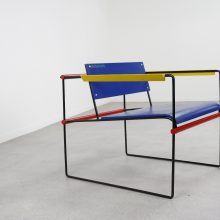 Mid century Dutch design Prototype lounge chair 1960s : 1970s - Mondriaan colours chair Cordemeyer Wim : Gerrit Rietveld 3