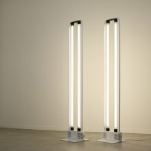 Nicola Gigante & M Boccato Post modern floor lamps by Zerbetto Padova Italy fluorescent tube light 1980s 8