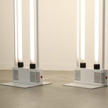 Nicola Gigante & M Boccato Post modern floor lamps by Zerbetto Padova Italy fluorescent tube light 1980s 9