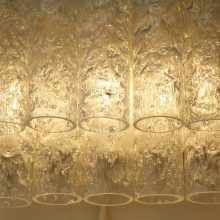 Pair of ice glass wall lamps by Doria Leuchten Germany 1960s - Mid century German design lighting - Vintage ijsglas wandlampen 9