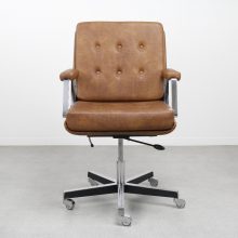 Vintage Italian Executive Office Desk Chair 1960s - Osvaldo Borsani Tecno style 5