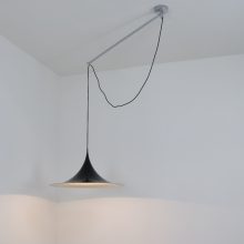 Semi hanging lamp Danish design pendant 1960s - Vintage Deens design hanglamp 6