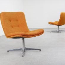 Vintage pair of Geoffrey Harcourt Artifort 1960s swivel lounge chairs - Mid century Dutch design easy chairs - Vintage Nederlands design draaifauteuil 1