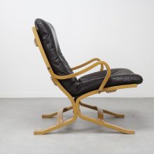 Early Ingmar Relling Siesta lounge chair in leather by Westnofa - Mid century scandinavian chair - Vintage design fauteuil 1960s 4