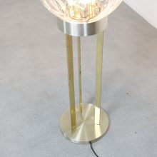 Large vintage Doria Leuchten floor lamp 1960s - Mid century brass glass hollywood regency lighting 2