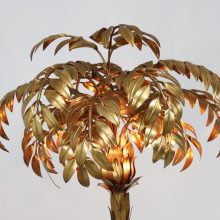 Large vintage Hans Kögl gilded palm tree floor lamp 1960s - Hollywood regency Maison Jansen Tomasso Barbi 2