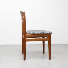 Mid century Danish solid teak dining chair 1960s - Vintage Deense design eetkamerstoel 3