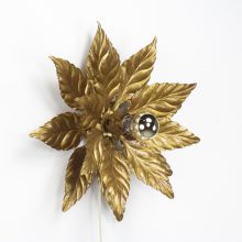 Mid century Italian floral wall lamp Hollywood regency style 1970s - Vintage design Italiaanse wandlamp plafondlamp 1