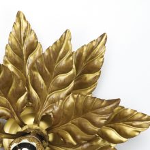 Mid century Italian floral wall lamp Hollywood regency style 1970s - Vintage design Italiaanse wandlamp plafondlamp 3