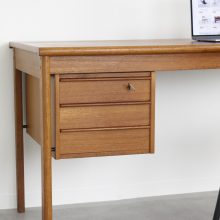 Peter Løvig Nielsen slide top desk - Løvig Dansk 1960s - Mid century solid teak Danish writing desk - Vintage Deens design massief teak bureau 3