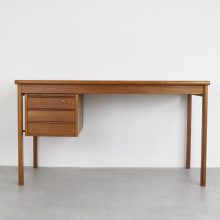 Peter Løvig Nielsen slide top desk - Løvig Dansk 1960s - Mid century solid teak Danish writing desk - Vintage Deens design massief teak bureau 7