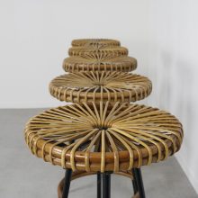 Rare Dirk van Sliedregt - Rohe Noordwolde - mid century Dutch design wicker bar stools - Vintage Nederlands design rotan barkrukken 7