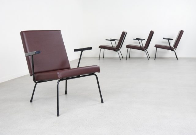 Wim Rietveld - Gispen model 415 1401 Mid century Dutch industrial design lounge chairs - Dutch originals 1