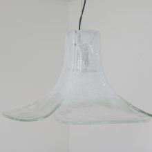 Carlo Nason Mazzega White Murano glass hanging lamp pendant 1960s 1970s - Mid century Italian lighting - Vintage Italiaans design glazen hanglamp 4