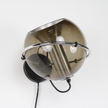 Frank Ligtelijn C-1512.20 Globe wall light Raak Amsterdam 1960s - Mid century Dutch design smoked - Vintage Nederlands design wandlamp 1