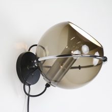 Frank Ligtelijn C-1512.20 Globe wall light Raak Amsterdam 1960s - Mid century Dutch design smoked - Vintage Nederlands design wandlamp 4