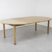 Kurt Østervig KP Møbler solid oak dining table 1960s - Mid century Danish round extendable dinner table 10