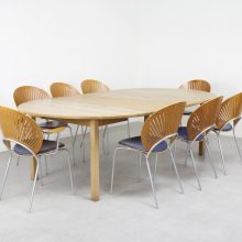 Kurt Østervig KP Møbler solid oak dining table 1960s - Mid century Danish round extendable dinner table 11