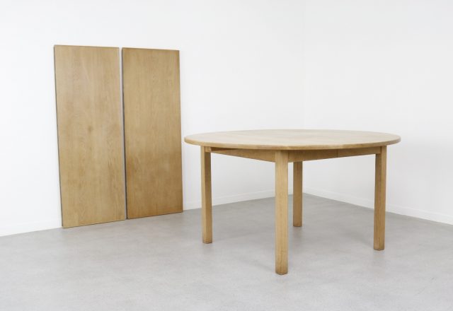 Kurt Østervig KP Møbler solid oak dining table 1960s - Mid century Danish round extendable dinner table 8