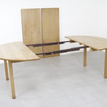 Kurt Østervig KP Møbler solid oak dining table 1960s - Mid century Danish round extendable dinner table 9