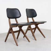 Louis van Teeffelen Webe - Mid century Dutch design dining chairs 1950s 1960s - Vintage Nederlands design eetkamerstoelen 8