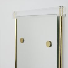 Mid century brass & lucite wall mirror 1960s - Vintage design messing spiegel 2