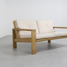 Vintage solid oak \'Bonanza\' 2 seater sofa - Esko Pajamies Asko Finland 1960s - Mid century Finnish sofa 2