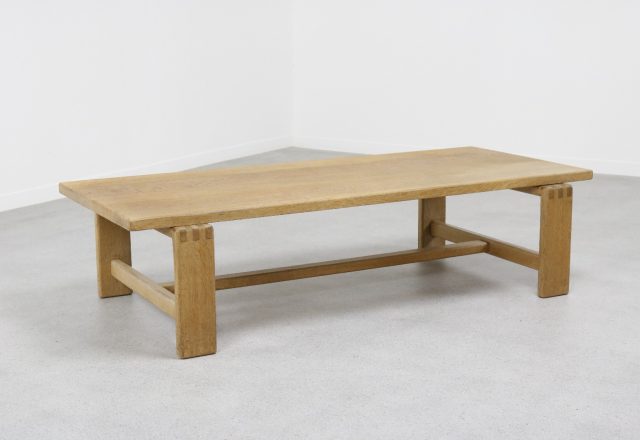 Vintage solid oak \'Bonanza\' coffee table - Esko Pajamies Asko Finland 1960s - Mid century Finnish design table 1