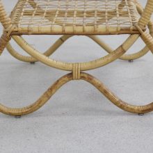 Dirk van Sliedregt - Rohé Noordwolde vintage rotan salontafel 1950s 1960s - Mid century Dutch design rattan coffee table 4