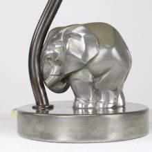 George Nilsson Gero 1930s Art Deco tinnen olifant tafellamp - Dutch modernist design elephant table lamp 10