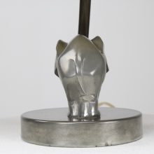 George Nilsson Gero 1930s Art Deco tinnen olifant tafellamp - Dutch modernist design elephant table lamp 11