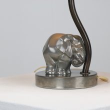 George Nilsson Gero 1930s Art Deco tinnen olifant tafellamp - Dutch modernist design elephant table lamp 2