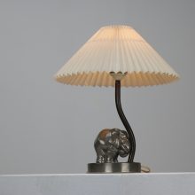 George Nilsson Gero 1930s Art Deco tinnen olifant tafellamp - Dutch modernist design elephant table lamp 3