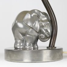 George Nilsson Gero 1930s Art Deco tinnen olifant tafellamp - Dutch modernist design elephant table lamp 9