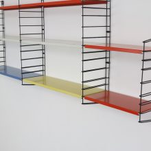 Large Tomado Holland D Dekker shelves wall unit 1950s - Vintage Nederlands industrieel design wandsysteem 3