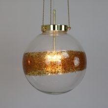 Murano glass & brass Kaiser Leuchten hanging lamps 1970s - Mid century German design lights - Vintage muranoglas hanglampen 3