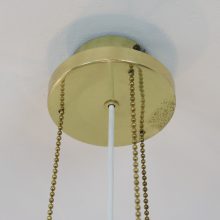 Murano glass & brass Kaiser Leuchten hanging lamps 1970s - Mid century German design lights - Vintage muranoglas hanglampen 4