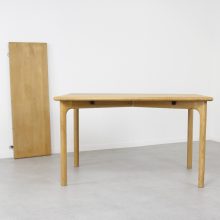 Niels Otto Møller - Gudme Møbelfabrik 1960s Solid oak extendable Danish dining table - Vintage Deense eettafel massief eiken 2