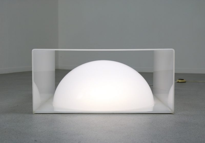 Rare Rossi Molinari light object illuminated coffee table Italy 1960s 1970s Mid century postmodern Italian design modernism 1