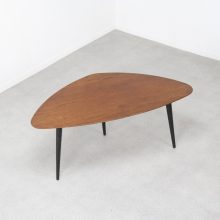 Rare kidney shaped TB39 teak coffee table Cees Braakman Pastoe 1953 Dutch design 1950s - Vintage Nederlands design salontafel 7