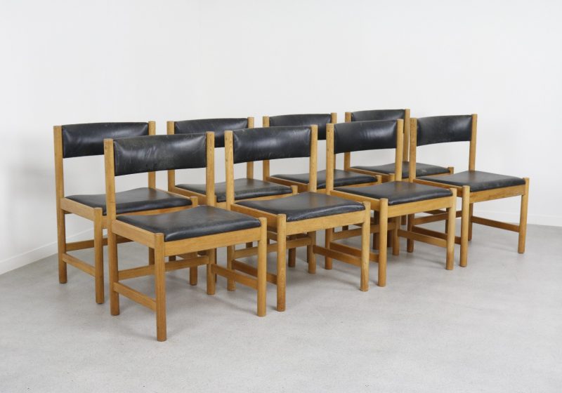 Set of 8 Børge Mogensen dining chairs original leather & oak - Karl Andersson & Söner - Vintage Deense eetkamerstoelen Mid century Danish design 1960s 11 Set of 8 Børge Mogensen dining chairs original leather & oak - Karl Andersson & Söner - Vintage Deense eetkamerstoelen Mid century Danish design 1960s 11