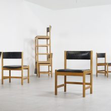 Set of 8 Børge Mogensen dining chairs original leather & oak - Karl Andersson & Söner - Vintage Deense eetkamerstoelen Mid century Danish design 1960s 6 Set of 8 Børge Mogensen dining chairs original leather & oak - Karl Andersson & Söner - Vintage Deense eetkamerstoelen Mid century Danish design 1960s 6