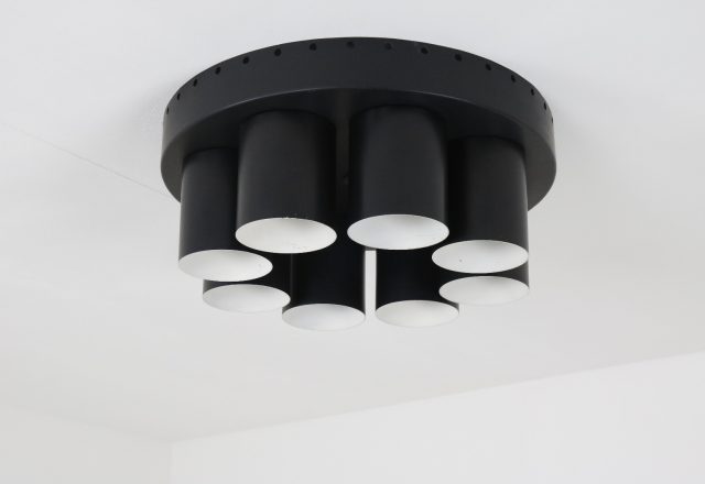 Very rare tubular ceiling light by Hans Agne Jakobsson - Markaryd Sweden 1960s - Mid century Scandinavian ceiling lamp 9