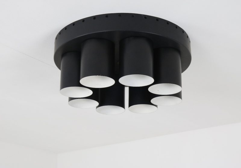 Very rare tubular ceiling light by Hans Agne Jakobsson - Markaryd Sweden 1960s - Mid century Scandinavian ceiling lamp 9