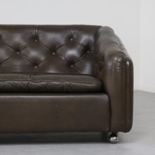 Vintage Geoffrey Harcourt for Artifort leather C610 2 seater sofa 1960s - Vintage Nederlands design Artifort 2 zits bank 3